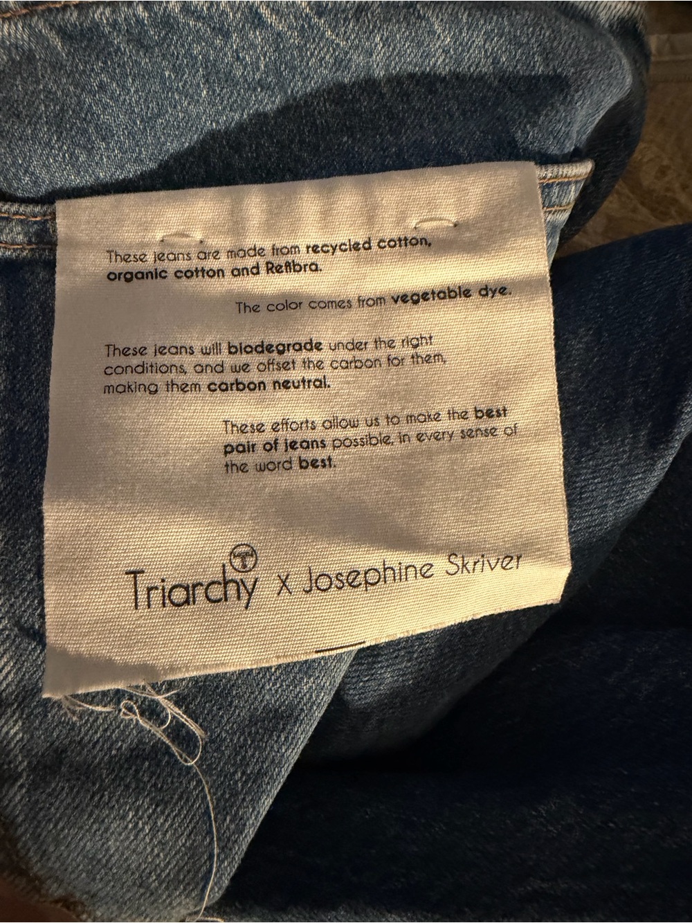 Triarchy x Josephine Skriver High Waisted Blue Jeans NWT - Picture 11 of 11